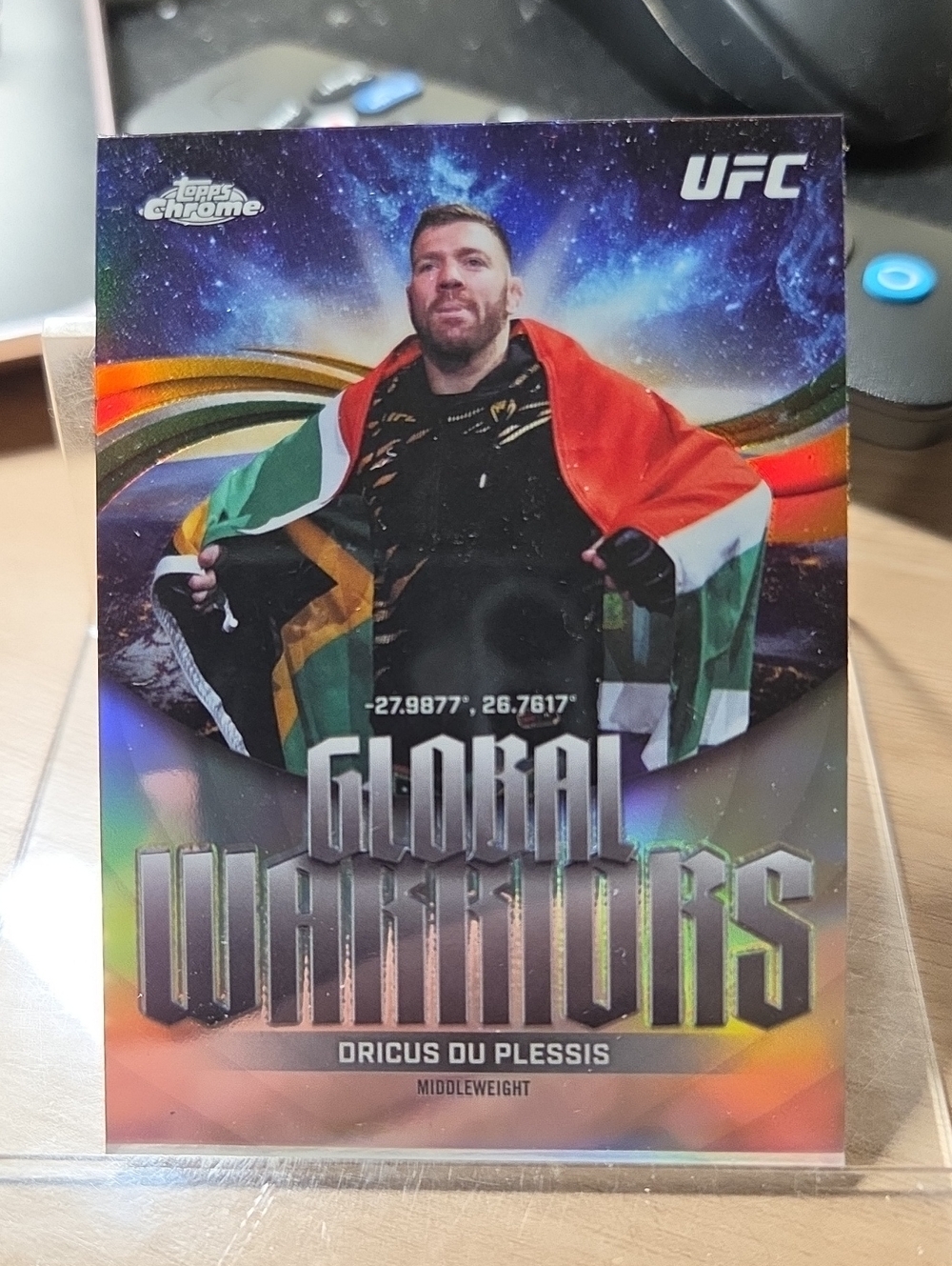 Topps Chrome UFC Dricus du Plessis Trading Card - Green, Red, Black